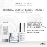Wardah Crystal Secret Essential Package (Cleanser 100 ml, Serum 20 ml, Day Cream 30 g)